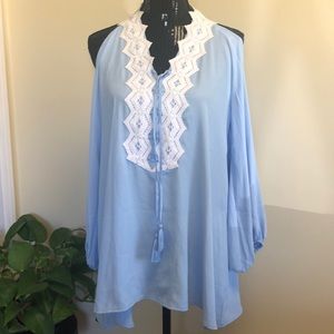 NWT Love Scarlett cold shoulder blouse